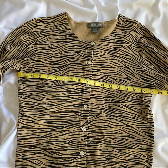 Vintage SML Design Tiger Print Cardigan - Picture 6 of 9